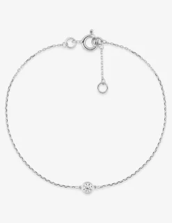Bracelet or blanc 750 ‰ et oxyde de zirconium SO OR