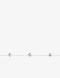 Bracelet or blanc 750 ‰ motifs ronds et oxyde de zirconium SO OR