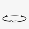 Bracelet or blanc 750 ‰ oxyde de zirconium et cordon réglable SO OR