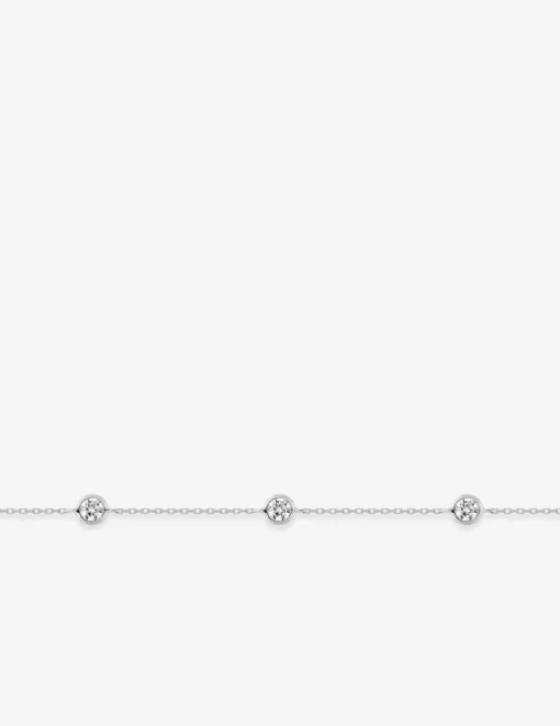 Bracelet or blanc 375‰ et oxyde de zirconium SO OR