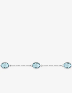 Bracelet or blanc 375‰, topaze SO OR