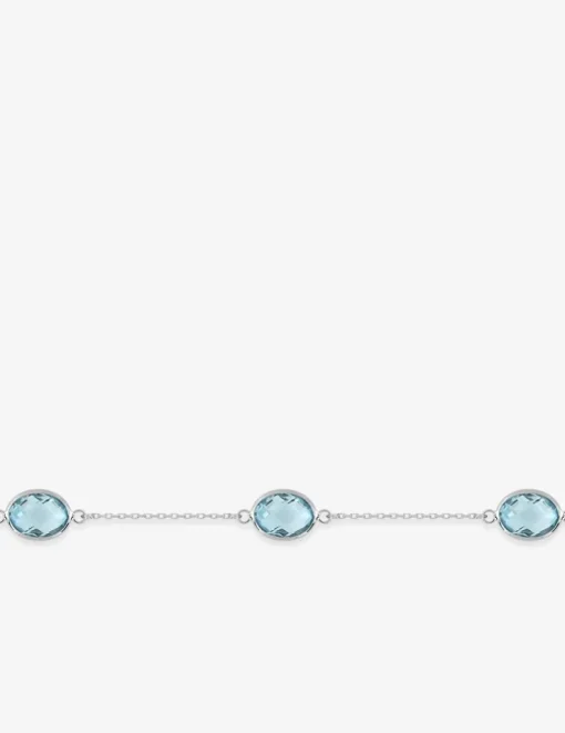 Bracelet or blanc 375‰, topaze SO OR