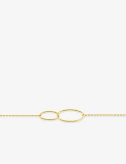 Bracelet or jaune 375 ‰ anneaux entrelacés SO OR
