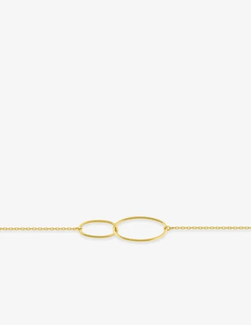Bracelet or jaune 375 ‰ anneaux entrelacés SO OR