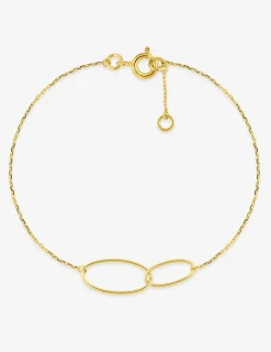 Bracelet or jaune 375 ‰ anneaux entrelacés SO OR