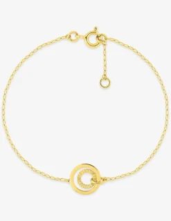 Bracelet or jaune 375 ‰ avec anneaux fantaisie SO OR