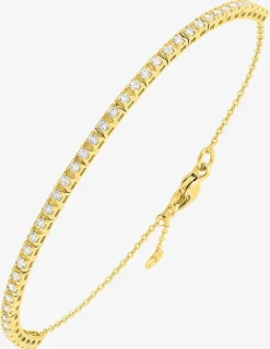 Bracelet or jaune 375 ‰ et diamants synthétiques 0,54 ct SO OR