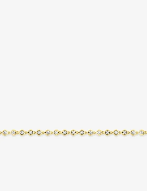 Bracelet or jaune 375 ‰ et diamants synthétiques 1,05 ct SO OR
