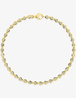 Bracelet or jaune 375 ‰ et diamants synthétiques 1,05 ct SO OR
