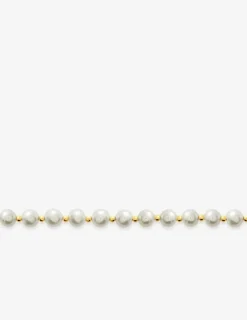 Bracelet or jaune 750 ‰ et perles de culture d'eau douce 5 -  5,5 mm SO OR