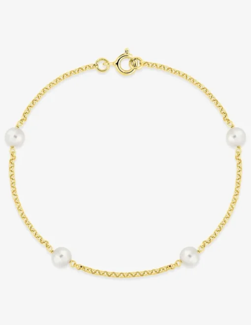 Bracelet or jaune 750 ‰ et perles de culture d'eau douce SO OR
