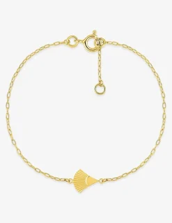 Bracelet or jaune 375 ‰ motif éventail SO OR