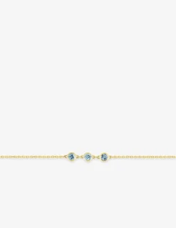 Bracelet or jaune 375‰ et 3 topazes SO OR