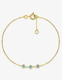 Bracelet or jaune 375‰ et 3 topazes SO OR