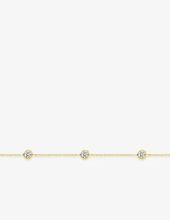 Bracelet or jaune 375‰ et oxyde de zirconium SO OR