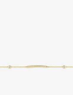 Bracelet or jaune 375‰ et oxyde de zirconium SO OR
