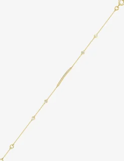 Bracelet or jaune 375‰ et oxyde de zirconium SO OR