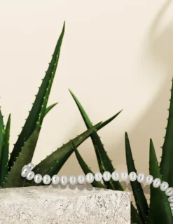 Bracelet or jaune 375‰ et perles 4 - 4,5 mm SO OR