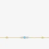 Bracelet or jaune 375‰, topaze, oxyde de zirconium SO OR