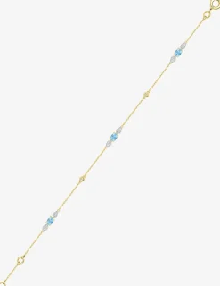Bracelet or jaune 375‰, topaze, oxyde de zirconium SO OR