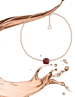 Bracelet or rose 750 ‰ grenat SO OR
