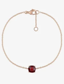 Bracelet or rose 750 ‰ grenat SO OR