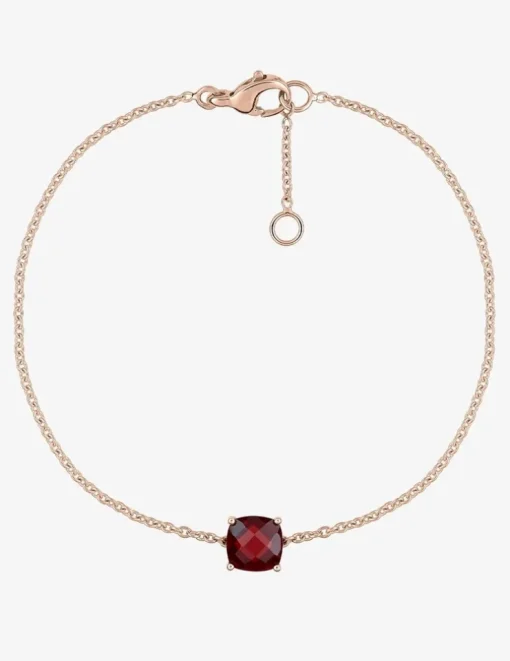 Bracelet or rose 750 ‰ grenat SO OR