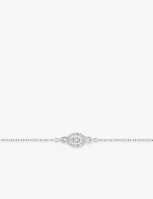 Bracelet ovales argent 925‰ rhodié et oxydes de zirconium SO OR