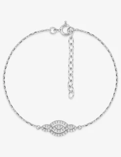 Bracelet ovales argent 925‰ rhodié et oxydes de zirconium SO OR