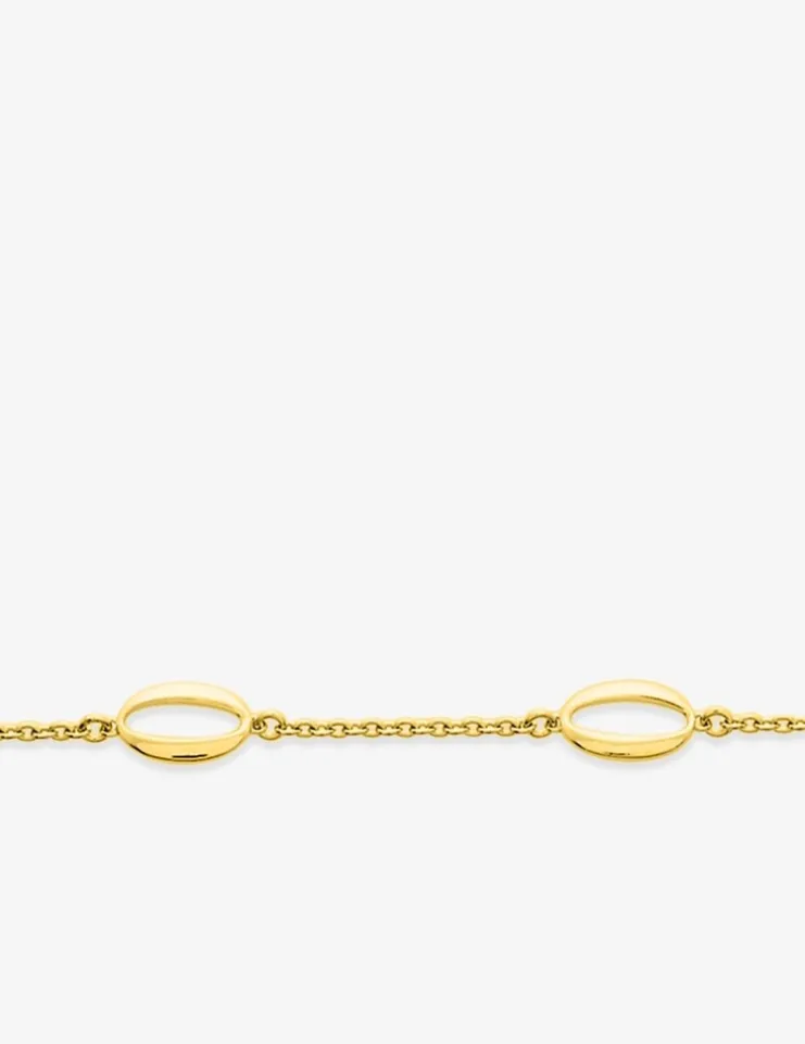 Bracelet ovales plaqué or SO OR
