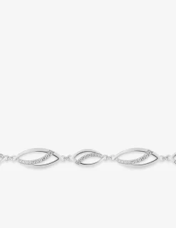 Bracelet oxyde de zirconium bleu argent 925‰ rhodié SO OR