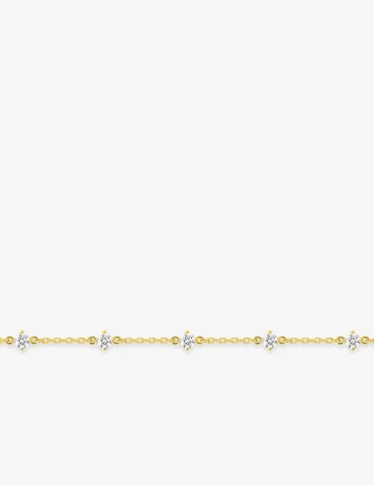 Bracelet plaqué or avec 5 oxydes de zirconium SO OR