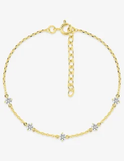 Bracelet plaqué or avec 5 oxydes de zirconium SO OR