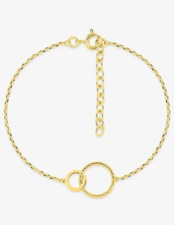 Bracelet plaqué or avec anneaux entrelacés SO OR