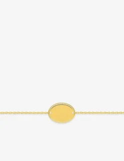 Bracelet plaqué or jaune ovale gravable SO OR