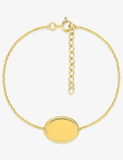 Bracelet plaqué or jaune ovale gravable SO OR