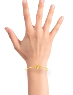 Bracelet plaqué or jonc rigide ouvrant fantaisie SO OR