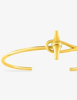 Bracelet plaqué or jonc rigide ouvrant fantaisie SO OR