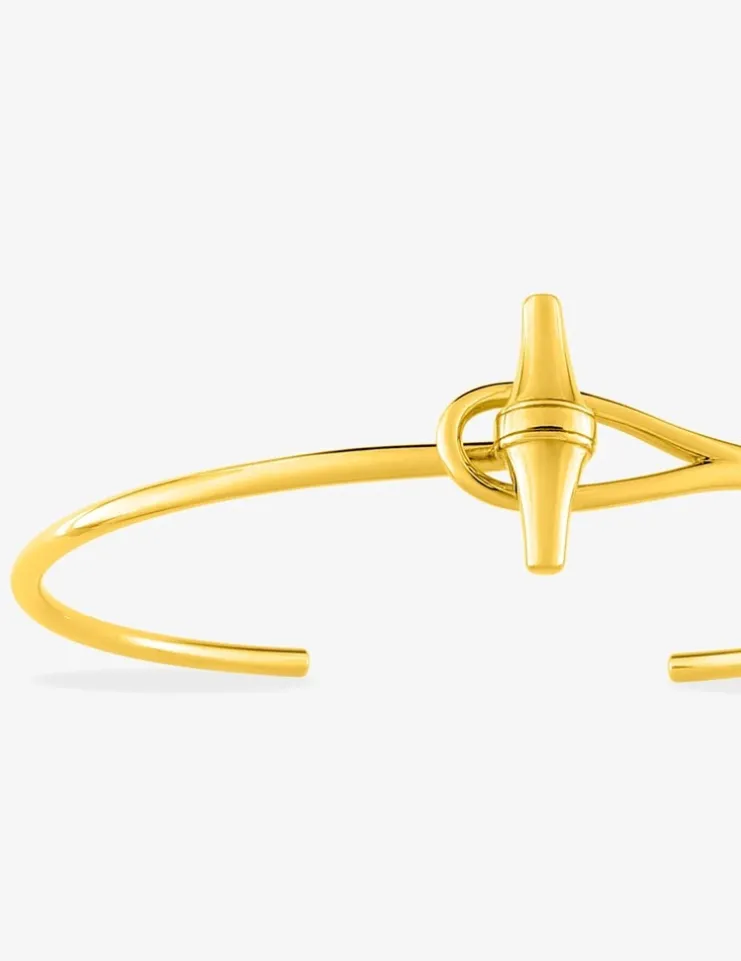 Bracelet plaqué or jonc rigide ouvrant fantaisie SO OR