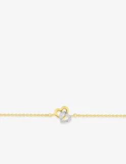 Bracelet plaqué or, oxydes de zirconium et rhodium SO OR