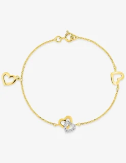 Bracelet plaqué or, oxydes de zirconium et rhodium SO OR