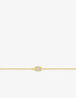 Bracelet plaqué or, oxydes de zirconium et rhodium SO OR