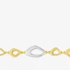 Bracelet plaqué or rhodium motifs asymétriques SO OR