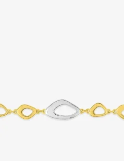Bracelet plaqué or rhodium motifs asymétriques SO OR