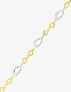 Bracelet plaqué or rhodium motifs asymétriques SO OR