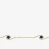 Bracelet plaqué or, rhodium et oxydes de zirconium blancs et bleu foncé SO OR