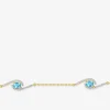 Bracelet plaqué or, rhodium et oxydes de zirconium blancs et bleus SO OR