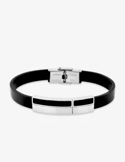Bracelet rigide en acier et matière synthétique SO OR