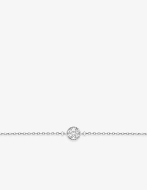 Bracelet rond en argent 925‰ rhodié et oxyde de zirconium SO OR