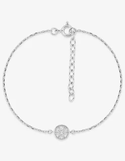 Bracelet rond en argent 925‰ rhodié et oxyde de zirconium SO OR